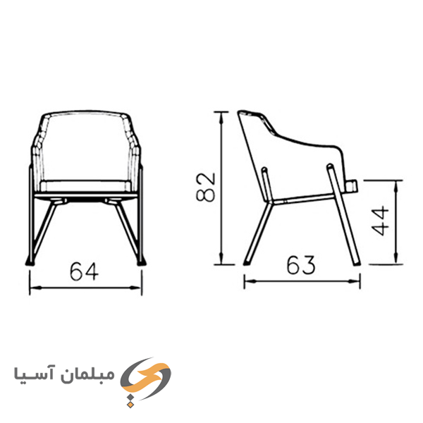 مبل انتظار روما - پایه آبکاری کروم